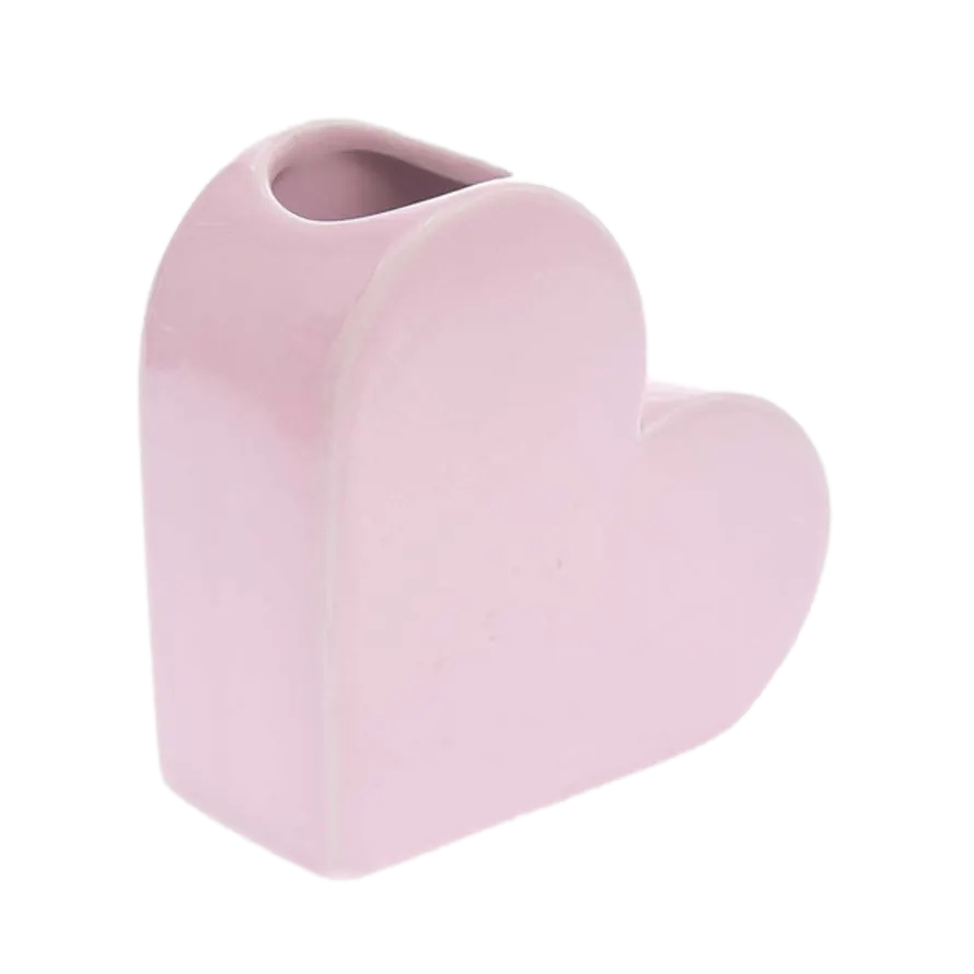 Vase en céramique Coeur rose petit modèle