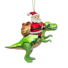 Boule de noël - Père Noël T-Rex