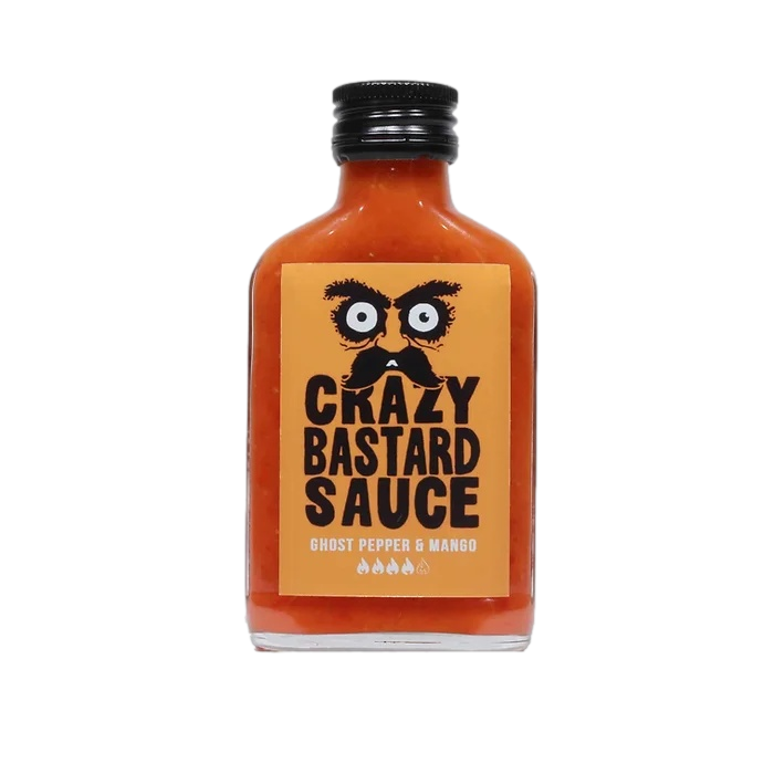 Sauce piquante GHOST PEPPER & MANGO - Crazy Bastard Sauce