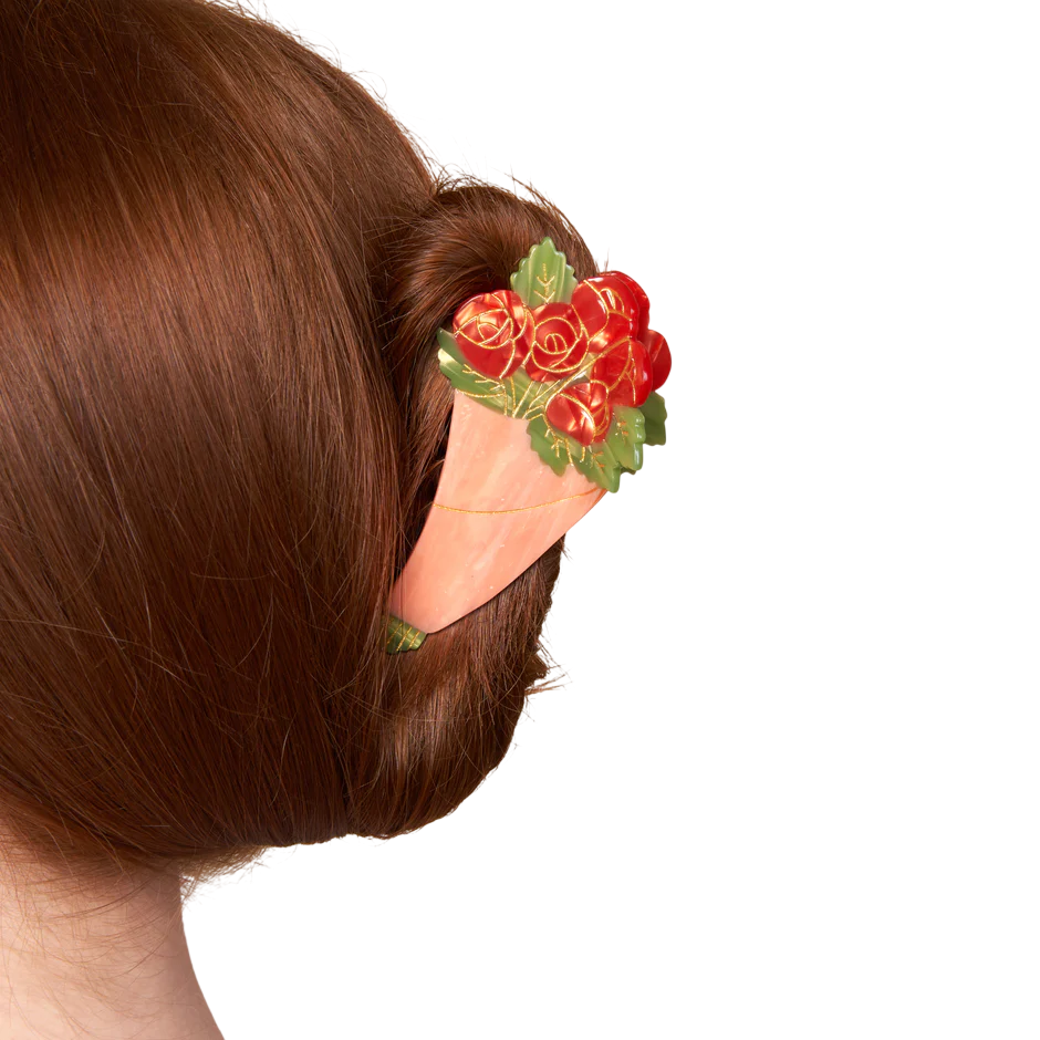 Pince à cheveux - Bouquet de roses - COUCOU SUZETTE