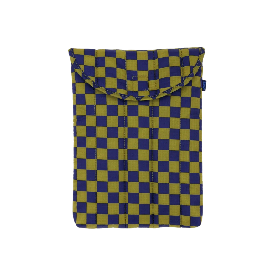 Pochette ordinateur portable - Pear navy checks - BAGGU